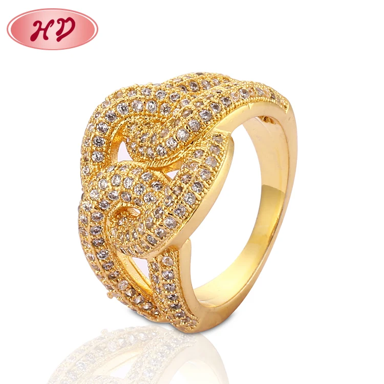 Latest Model Fashion Designs Cheapest Wedding Jewelry 18K Gold Diamond Ring