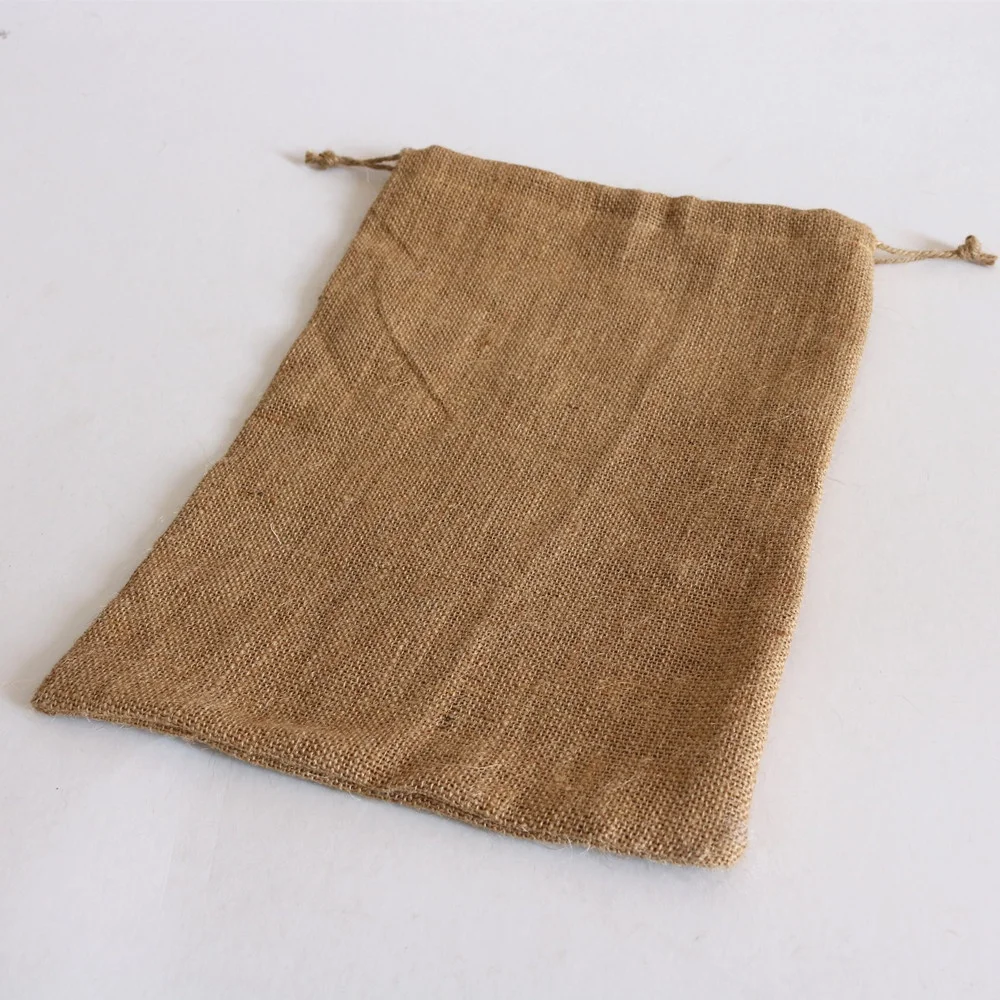 Wholesale Nature Printed Eco-friendly Drawstring Gunny Jute Bags For Potato
