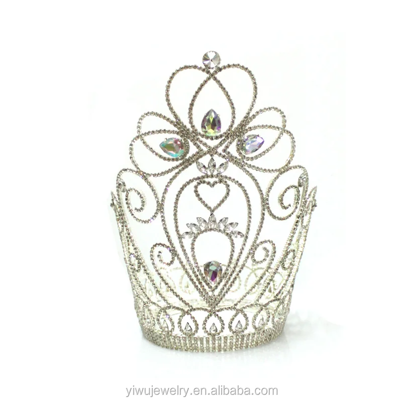 Fashion Jewelry Big Rhinestone Crystal Beauty queen Crowns Girl Crystal Tiara H172-125