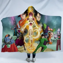 2020 Superheros Anime Decor 3D Print Hooded Blanket Sherpa Fleece Wearable Blanket Ultra Soft TV Computer Throwing Blanket