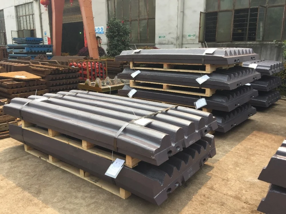 High Manganese Steel Casting Fixed And Swing Movable Wear and Spare Parts For Stone Crusher Jaw Plate