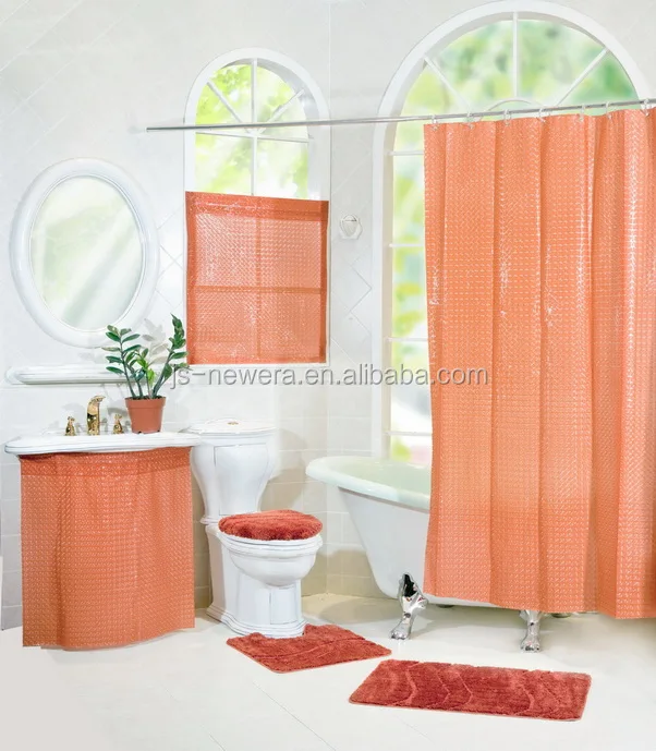 20 шт. набор для ванной комнаты: 3d-занавеска душа оконная занавеска юбка раковины Экологически чистая Водонепроницаемая Антибактериальная