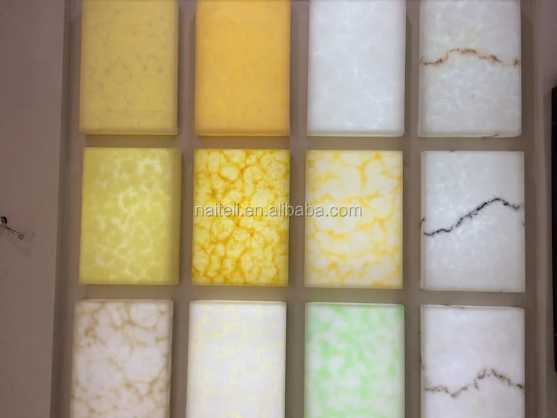 Restaurant wall decoration artificial stone transparent resin sheets
