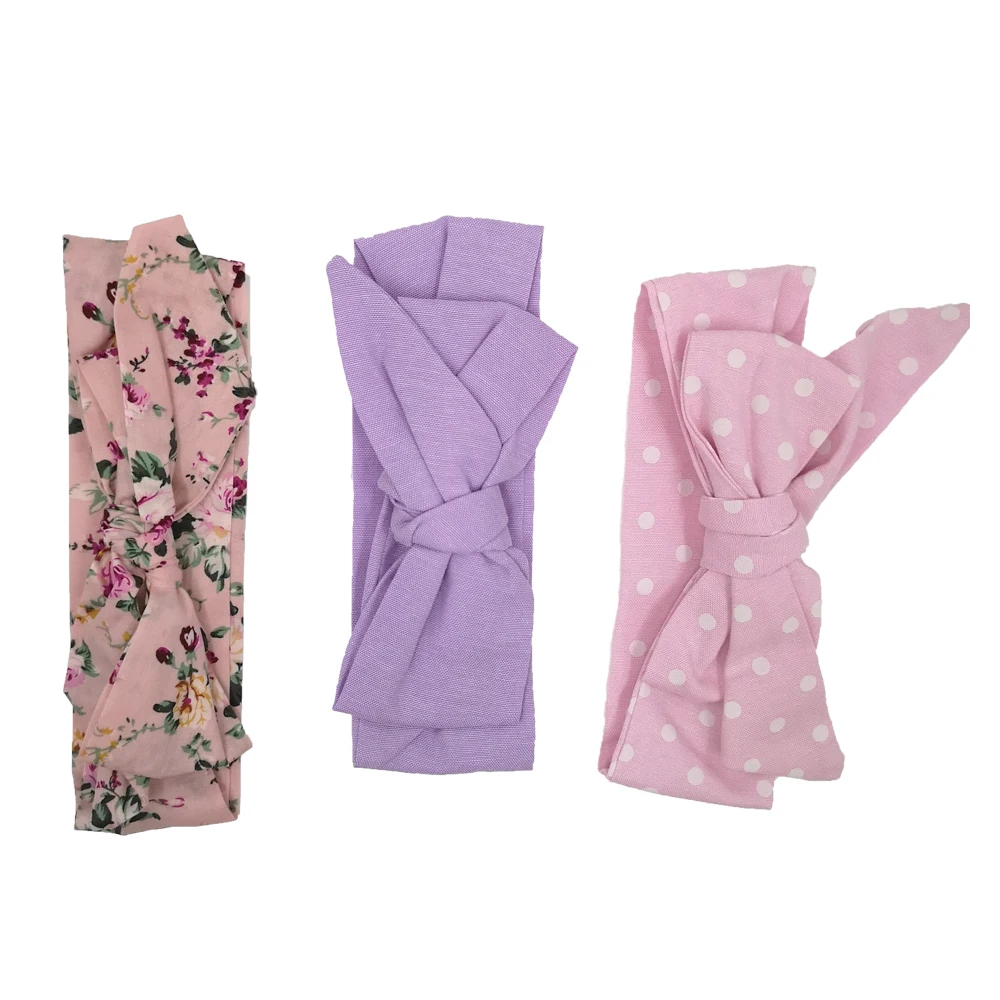 Girls Mix Styles Polka Dot Turbon Knot Flower Headband Bow Hair Accessories 2018 Bobocrafts