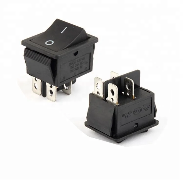 15A 250VAC 20A 125VAC 6 Pin DPDT ON/OFF 2 позиция красного индикатора кулисный переключатель