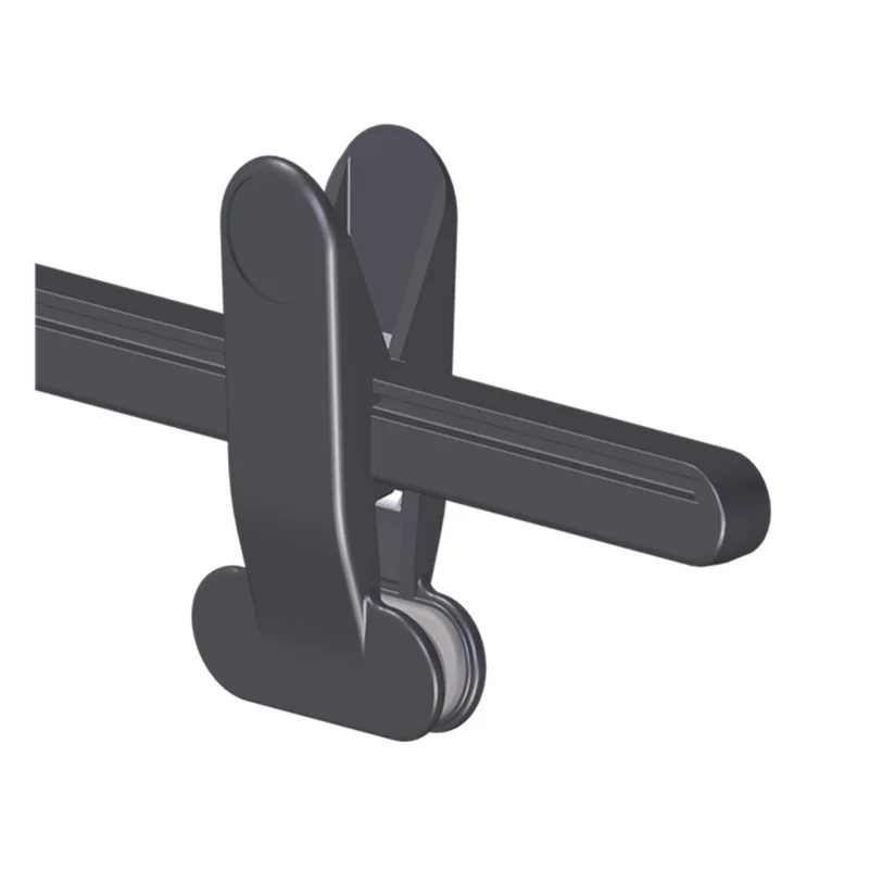 Black Plastic Hangers with Sturdy Plastic Non-Slip Clips Great for Pants Skirts Slacks Bottoms