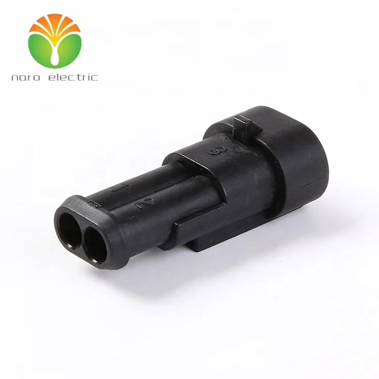 Langrun 2 pin male waterproof automotive connector AMP DJ7021-1.5-11/TE 282104-1