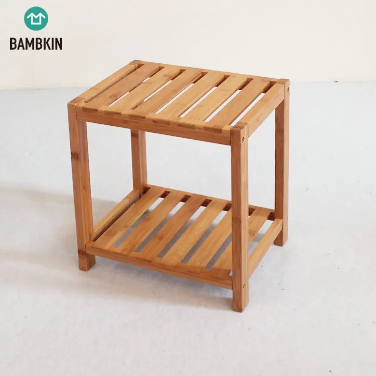 FSC approved BAMBKIN bamboo shower seat bench stool bathroom stool waterproof