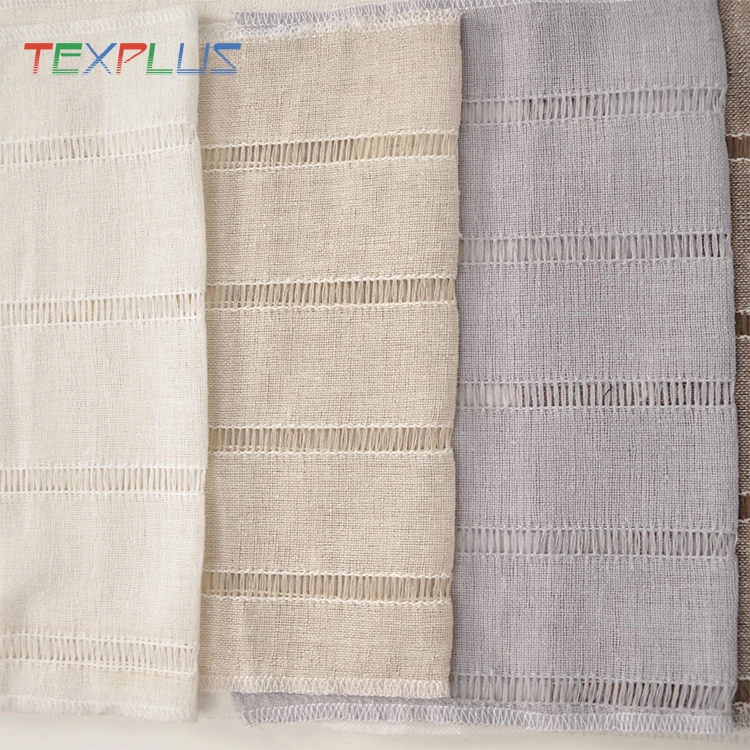 polyester fabric manufacturers provide linen look sheer fabric for Italy