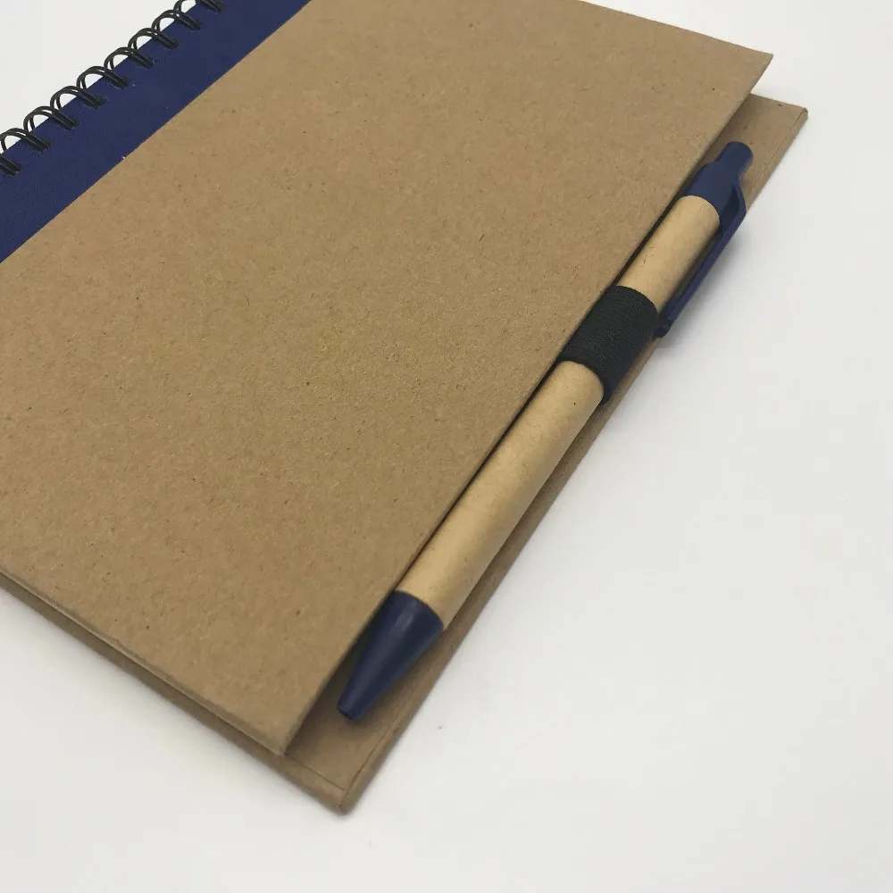 Recycled Kraft cover notebook with pen
