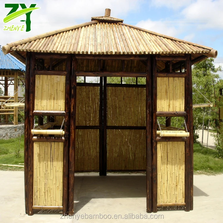 
ZY-611 Bamboo Gazebo Bamboo Pavillion Bamboo House with Factory OEM Price !! 
