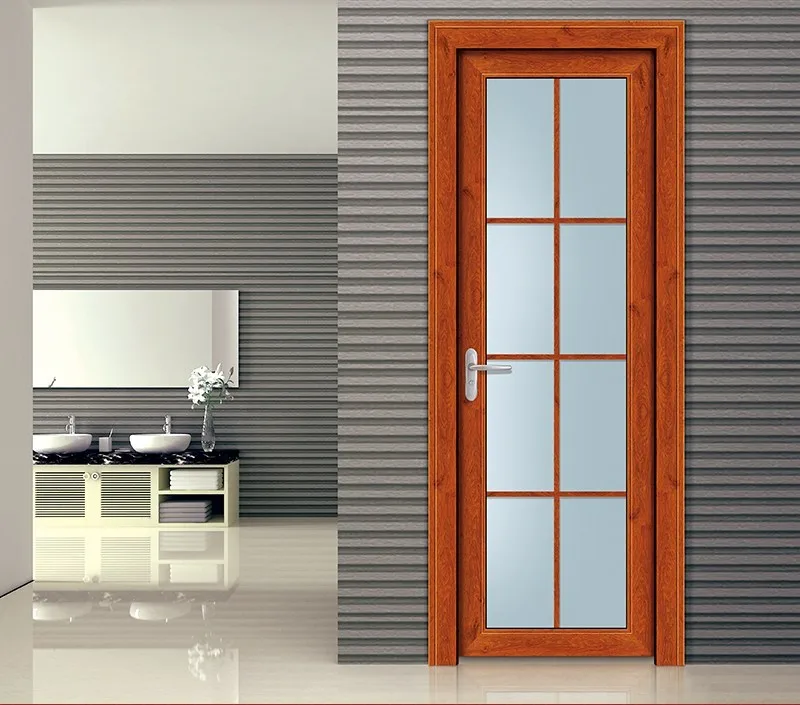 Modern Style Single Swing Aluminum Glass Plastic Doors For Bathrooms Pictures