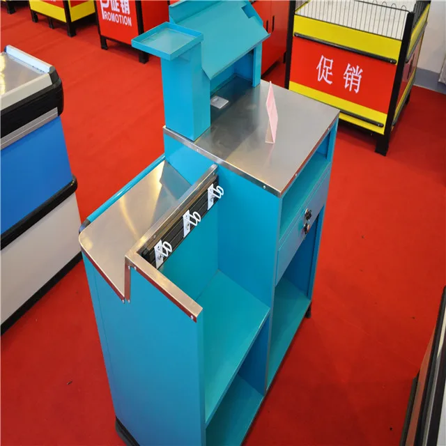 Supermarket convenience cashier checkout counter ! Store cash desk!
