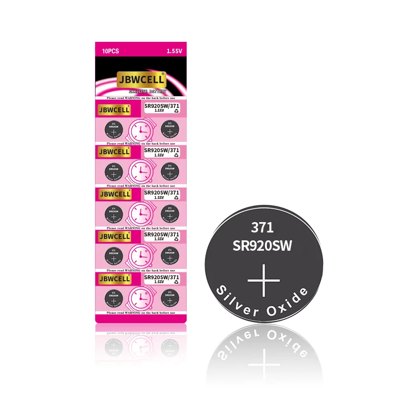 1.55V SR920SW 371 silver oxide button cell battery for watches