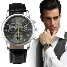 Best selling 1 good Luxury Fashion Leather Men”s Analog Watch I-eatd