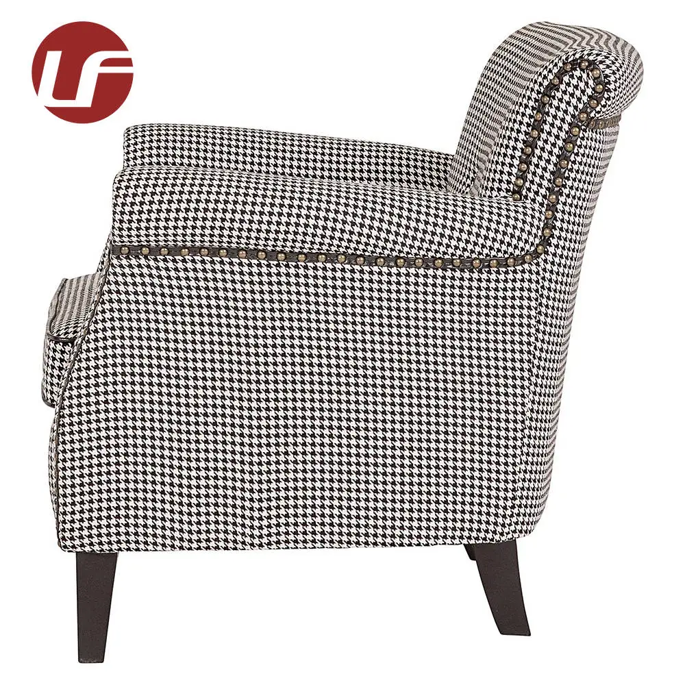 Modern design fabric single person settee cheap 1 seater sofa with armrest