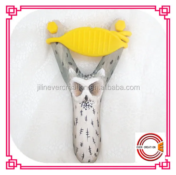 carved owl wooden slingshot