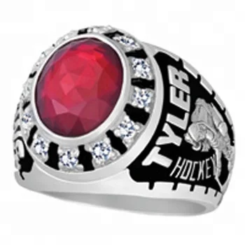 Stone Inlaid Personalized Class Rings for College students Custom Rings Memory