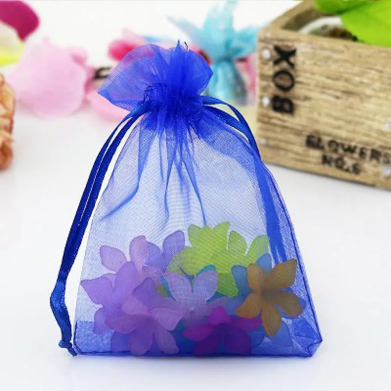Personalized drawstring tea wedding favor organza bags pouch