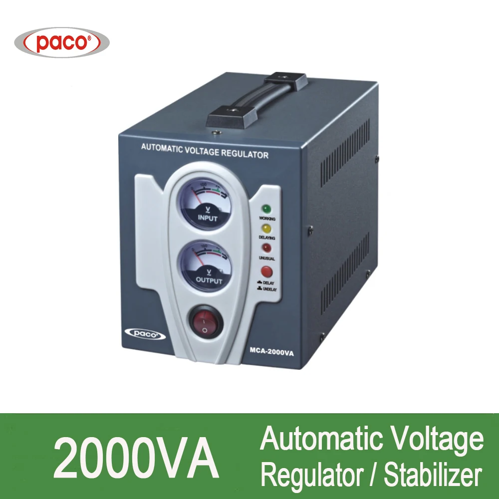 2000watt 120v 220v automatic voltage stabilizer/regulator with avr surge protection for car house appliances