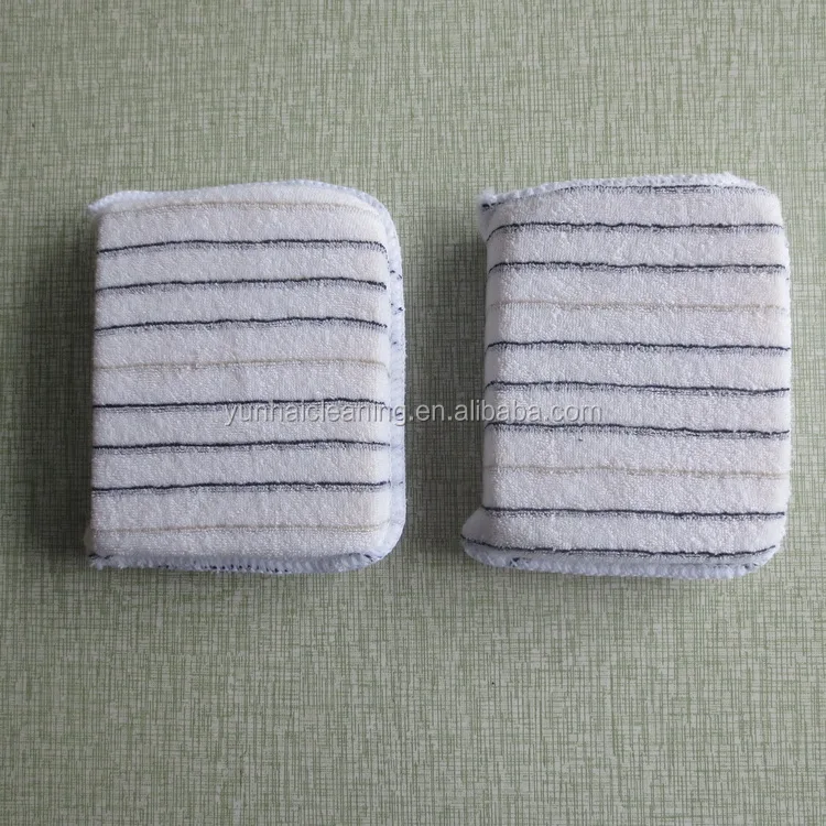 Microfiber stripe polish sponge pad