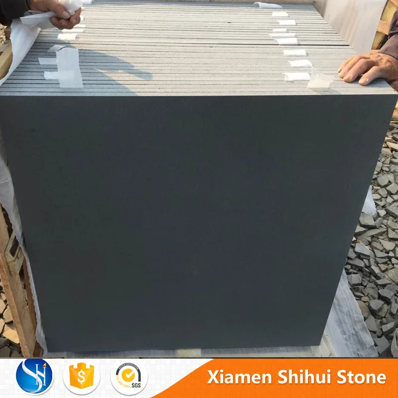 Wall panel price polished Slab natural Black Basalt tile Stone Pavers