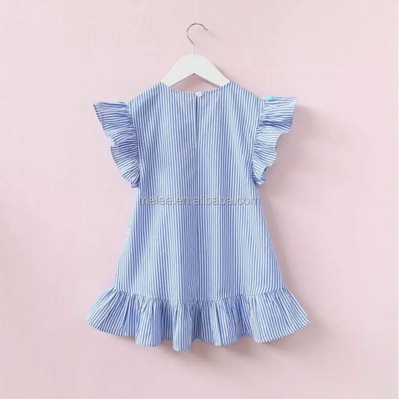 Q30217 Baby Girl Family Matching Clothes Mom And Daughter Dress Nine Quarter Stripe Tassel Mini Mother And Daughter Outfits