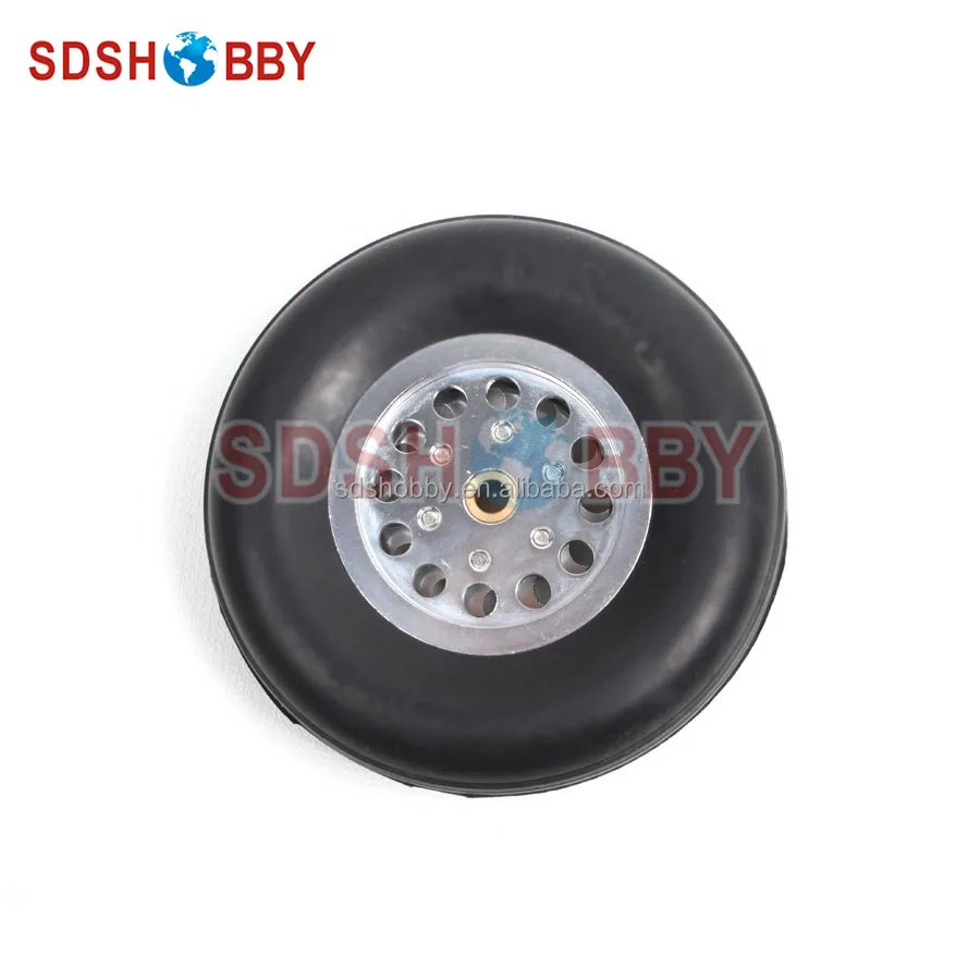 RC Airplane 4in/105mm D105*H28*5mm Rubber Wheel with CNC Aluminum Hub