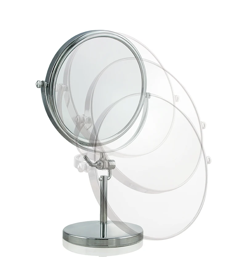 
2 Sided Table Top Concave and Convex Makeup Mirror with Round Movable Base 