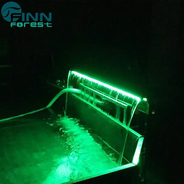 
Above Ground LED Control Waterfall Indoor Wall Cascade Waterfall Fountain For Water Pool 