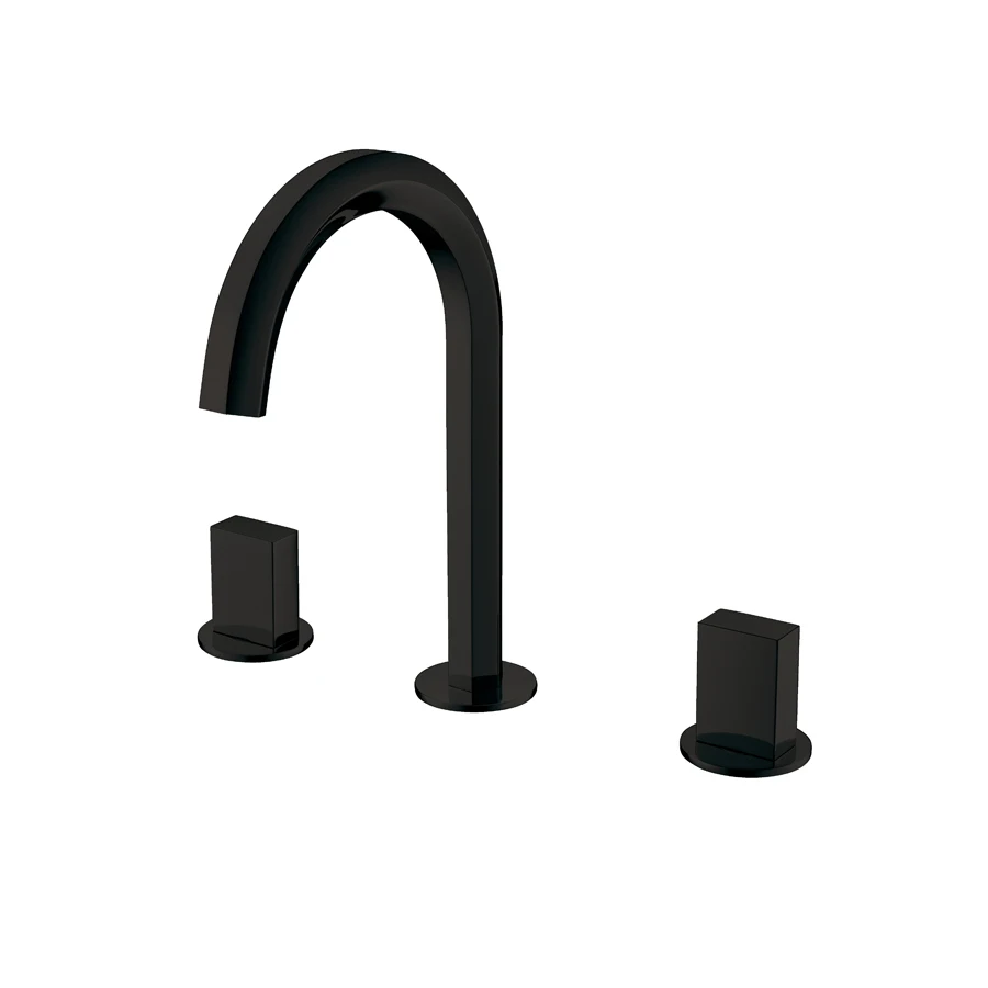 KF8801 Luxury deck mounted 3 pieces basin bathroom faucet gold