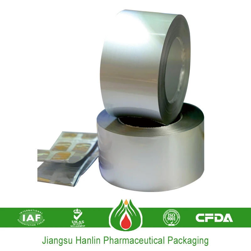 pill colored strip aluminium foil pharmaceutical packaging