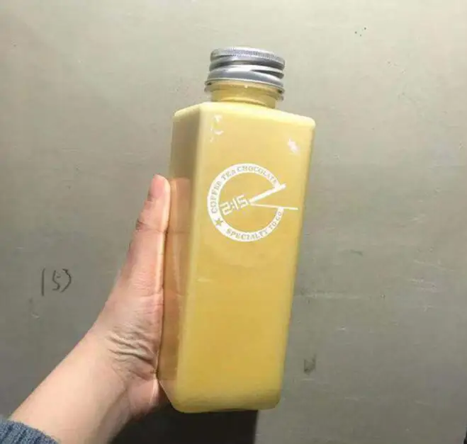 BPA FREE U-shaped PET 500ml 16oz Plastic pet beverage milk tea bottle for drinking liquid