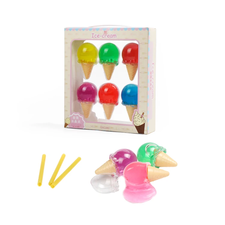 
Jandoon, лидер продаж, китайский поставщик, детский набор слаймов для снятия стресса в форме мороженого с соломинкой 