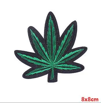 leaf weed embroidery patches sew iron on for clothing