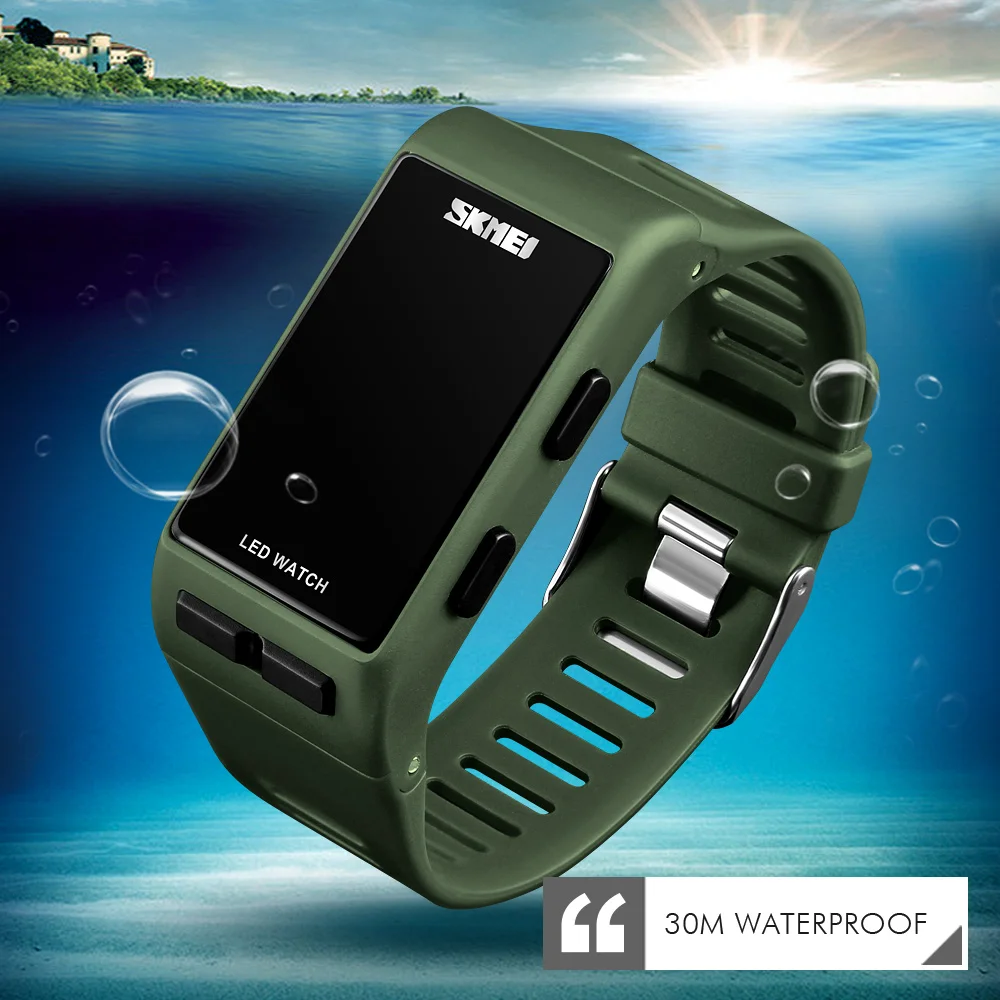 Hot Selling SKMEI 1364 Men Digital Wristwatch Plastic Waterproof LED Digital Watches