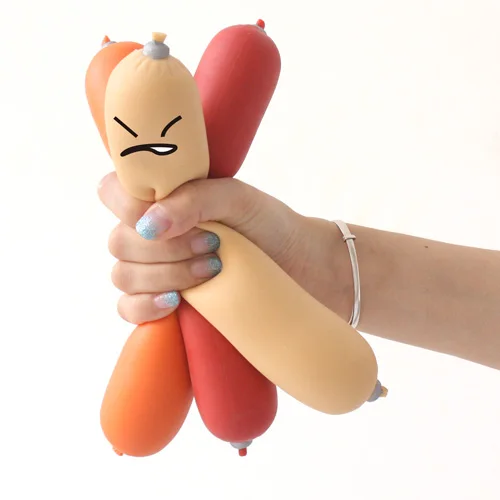 
Stress Sausages Stress TPR+EVA sausage red anti stress toy 