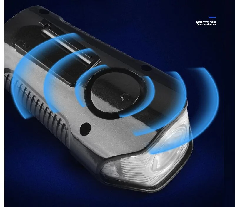 USB Bicycle Front Light Mountain Bike Waterproof Digital Speedometer Bicycle Computer With Horn