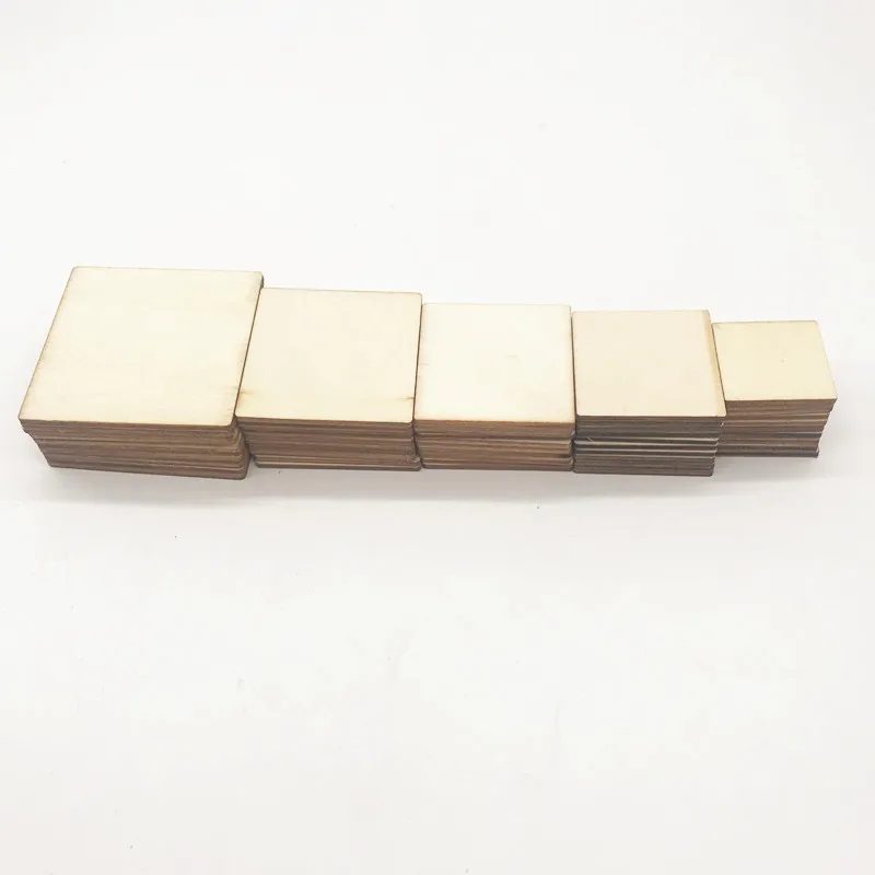 
Natural blank custom size wooden square 