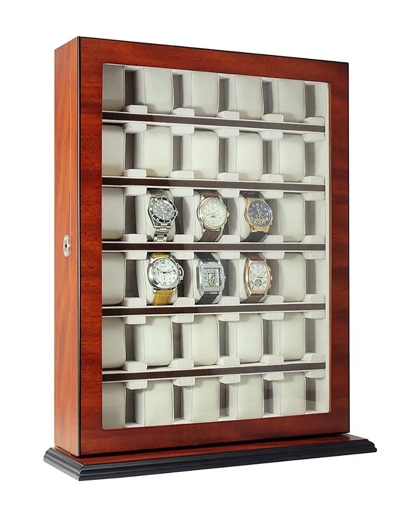 30 слотов настенный стоячий высокий деревянный шкаф для часов в наличии