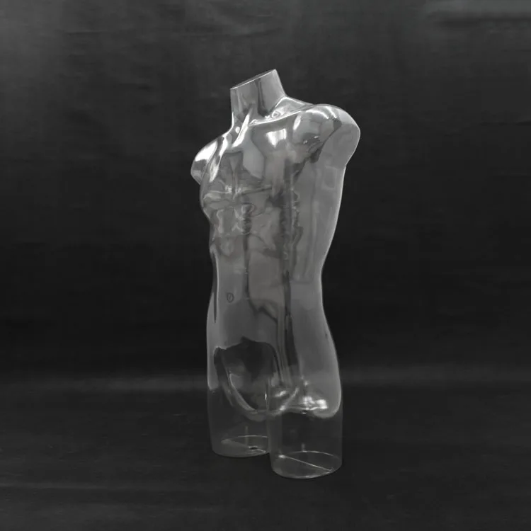 XINJI Fashionable Manikin New Style Transparent Mannequin Body Male Clear Half Body Model