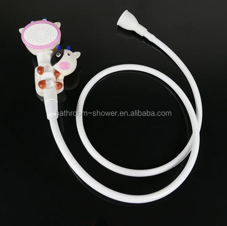 Shower Head with Slip On Spout Bath and Shampoo Spray Faucet-to-Shower Converter Pet Handheld Showerhead, White