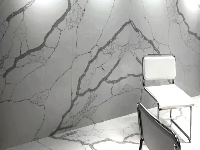 Kitchen Table Top Material White Calacatta Design Quartz Countertop