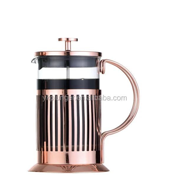 Hot Selling Rose Gold Plating Espresso French Press For Household