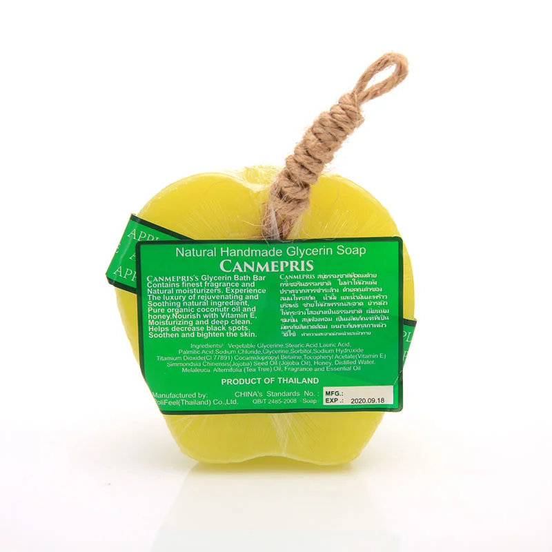 Hot selling Canmepris fruit soap thailand shaped handmade olive whitening natural soap