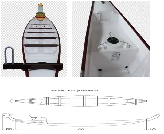 
The 3th generation RTM fibergalss Dragon Boat 