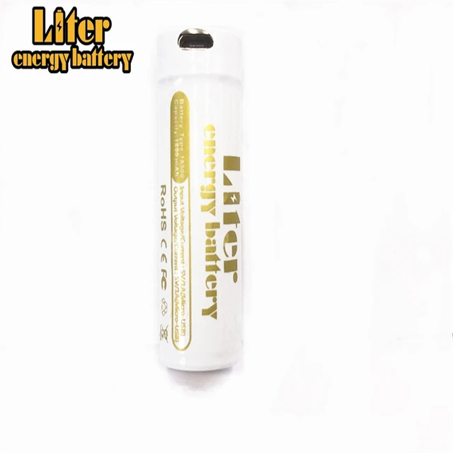 
PCM Built-in USB 3.7V 1800mah 18500 Li-ion Rechargeable Battery Dual Usb Diy Power Bank Standard Battery Liter Energy Battery 