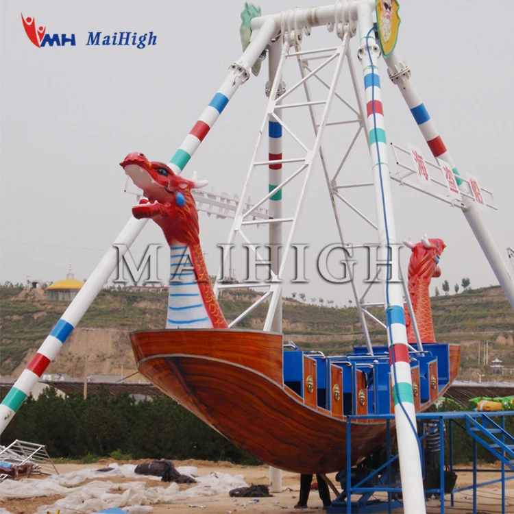 Hot Sale Favorite Playground Fiberglass Kids Adults 24P Outdoor Pirate Ship Ride