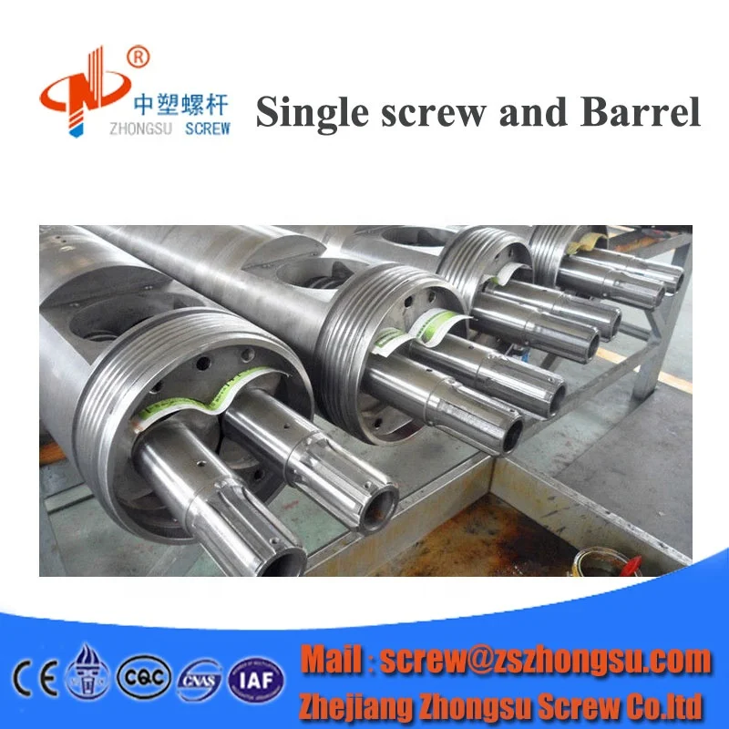 65/132 extruder screw pvc conical twin screw and barrel