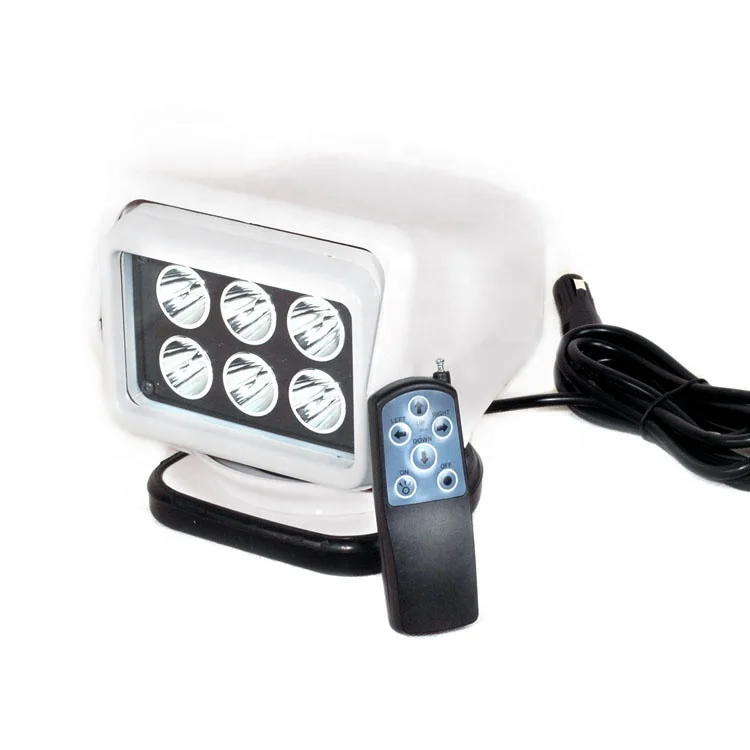 Good quality 7inch 30w remote control led search light for tower marine boat car